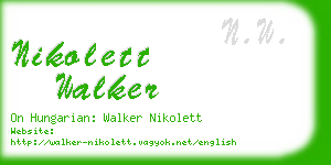 nikolett walker business card